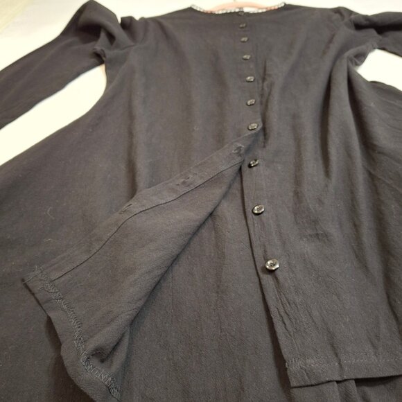 Modest Midi Asymmetric Hem Dress Size 2XL BIU BIU Black Long Sleeve Round Neck - Picture 11 of 16